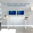 thumbnail image 6 of VIVO Electric Dual Motor 71”x30” Standup Desk, White/Light Wood Top, White Frame, 6 of 8