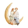 thumbnail image 2 of Fzaqwen Family Figurines Sculpture Craft Hand Painted Home Decor Tabletop Decoration for Parents and Son, 2 of 9