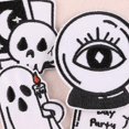 thumbnail image 3 of 6pcs-skull Ghosthead Tissu Tag Personnalit Patch Broderie Autocollant, 3 of 5