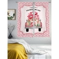 thumbnail image 3 of Pink Valentine's Day Sheer Curtains 72 Inch Length 2 Panels Set, Love Heart Roses Romantic Floral Voile Window Treatment Rod Pocket Curtains Sheers Drapes for Bedroom/Living Room/Kitchen 52"x72"x2, 3 of 7