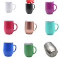 thumbnail image 2 of Taza de café aislada al vacío con asa y tapa Vaso de café de doble pared de acero inoxidable Inevent JJ24506-05, 2 of 2