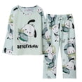 thumbnail image 4 of Conjuntos de pijamas de seda de leche para niños, ropa de dormir de Anime Kawaii Sanrioed, Cinnamoroll Kuromi, ropa de casa para niños y niñas, otoño 2023, 4 of 4