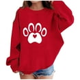 thumbnail image 2 of NAISIBABY Girls Boys Valentine's Day Hoodie, Crewneck Fleece Lined Long Sleeve Fashion Pullover Sweatshirt Red 5T, 2 of 5