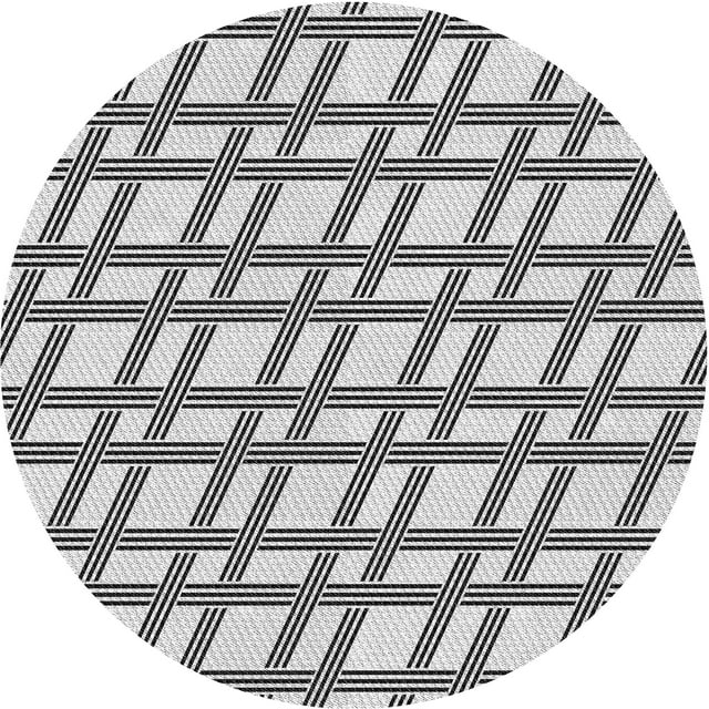 Ahgly Company Tapis d'Intérieur Lavables en Machine, Ronds, Transitionnels, Gris Platine, 7' Ronds
