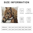 thumbnail image 6 of Nawypu Horse Head Throw Pillow Cushion Case Cover -  Zipper Home Decor Floral for Couch Sofa 2pcs White, 6 of 6