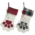 thumbnail image 3 of Christmas Stocking Cute Cat Paw Snowflake Xmas Tree Christmas Hanging Stocking, 3 of 9