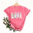 thumbnail image 4 of Mujeres Manga Corta de Verano Tops Pascua Impresa Cuello Redondo, Blusa de Moda Casual para la Primavera, 4 of 4