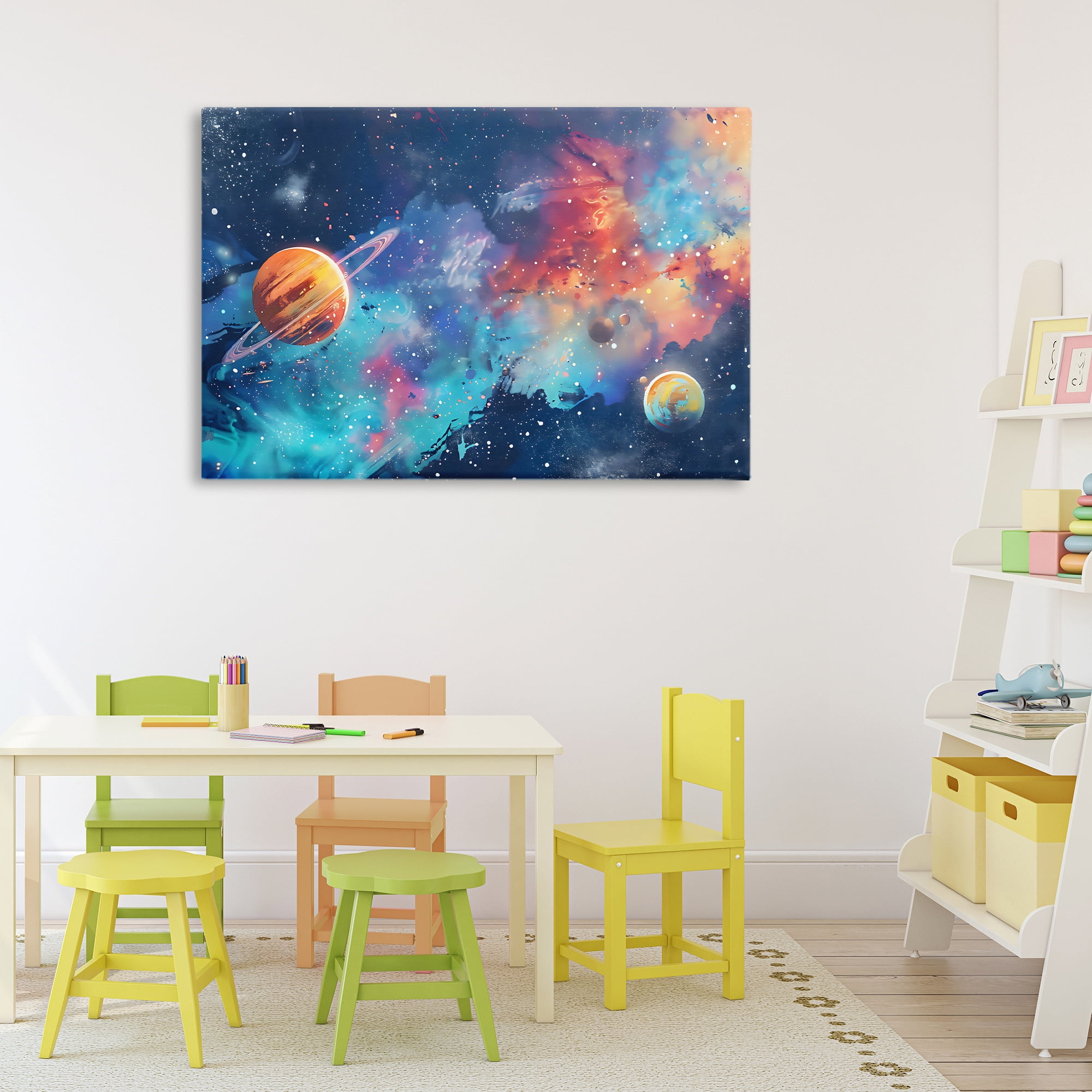 Stupell Industries Nebula Dreams Scattered Planets Canvas Wall Art, design by Creative Studio