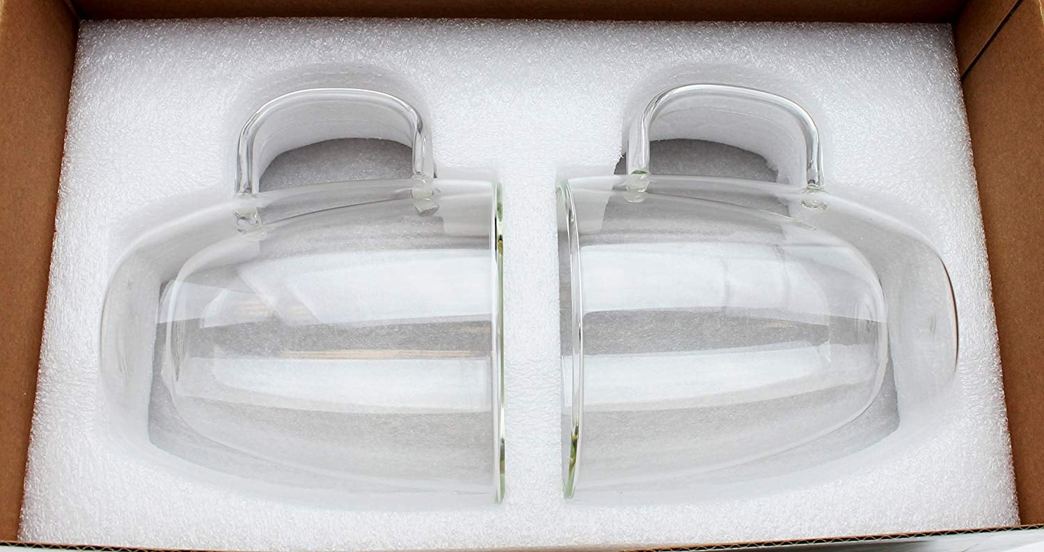 XXXXX Set of 2 Double Wall Clear Insulated Glasses Mugs Cups (Borosilicate Glass) High Temperature Safe Hot/Cold