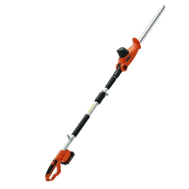 Cortadora de setos inalámbrica VEVOR Pole de 20 V con hoja de 18 pulgadas