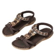 thumbnail image 4 of Zynoxe Womens Sandals Breathable Open Toe Vacation Beach Sandals Comfortable Elastic Strap Shoes for Women Summer Fashion Bohemian Flats Shoes Wedding Footwear 10, 4 of 6
