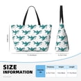 thumbnail image 4 of Kdxio Cartoon Shark for Beach Bag for Women Large Beach Tote Bag Waterproof Sandproof Swim Bag with Zipper Pockets Beach Vacation Travel, 4 of 7