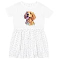 thumbnail image 3 of Inktastic Golden Retriever Watercolor Girls Toddler Dress, 3 of 5