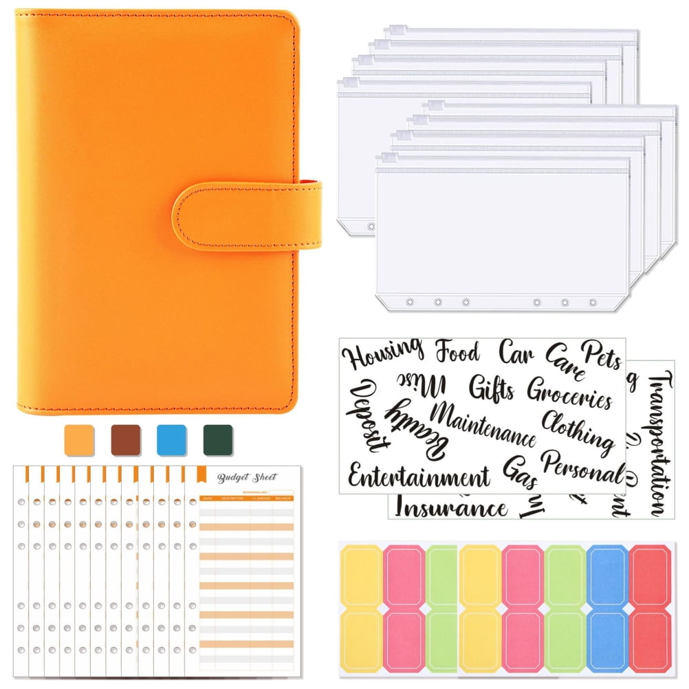 Budget Cash Binder A6 PU Leather Budget Organiser Budget Planner