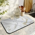 thumbnail image 3 of Washable Rubber Swirl Marble Dish Drying Mats For Kitchen Counter Home Large Coffee Bar Pad Accessories And Decor For Utensils Stemware 16''x18'', 3 of 6