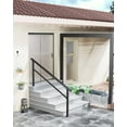 thumbnail image 6 of Huloretions Handrails for Outdoor Steps,3 Step Handrail Fit 2 or 3 Steps Outdoor Stair Railing,Outdoor Steps and Hand Rails Metal Porch Railing,Deck Handrail Hand Rails kit for Concrete Porch Steps, 6 of 8