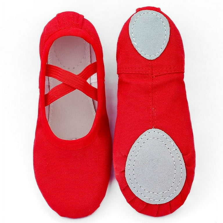 Cethrio Girls Dance Shoes Clearance, Elastic Band Soft Sole Yoga