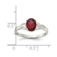 thumbnail image 2 of 925 Sterling Silver Polished Garnet Ring Size 6 2.06mm Wide Ring for Women - 2.3 Grams .65 cwt, 2 of 2