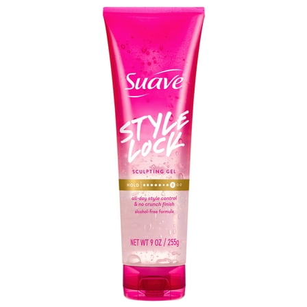Suave Style Lock Sculpting Hair Gel, Alcohol-Free, Maximum Hold, Soft & Smooth, 9 OZ