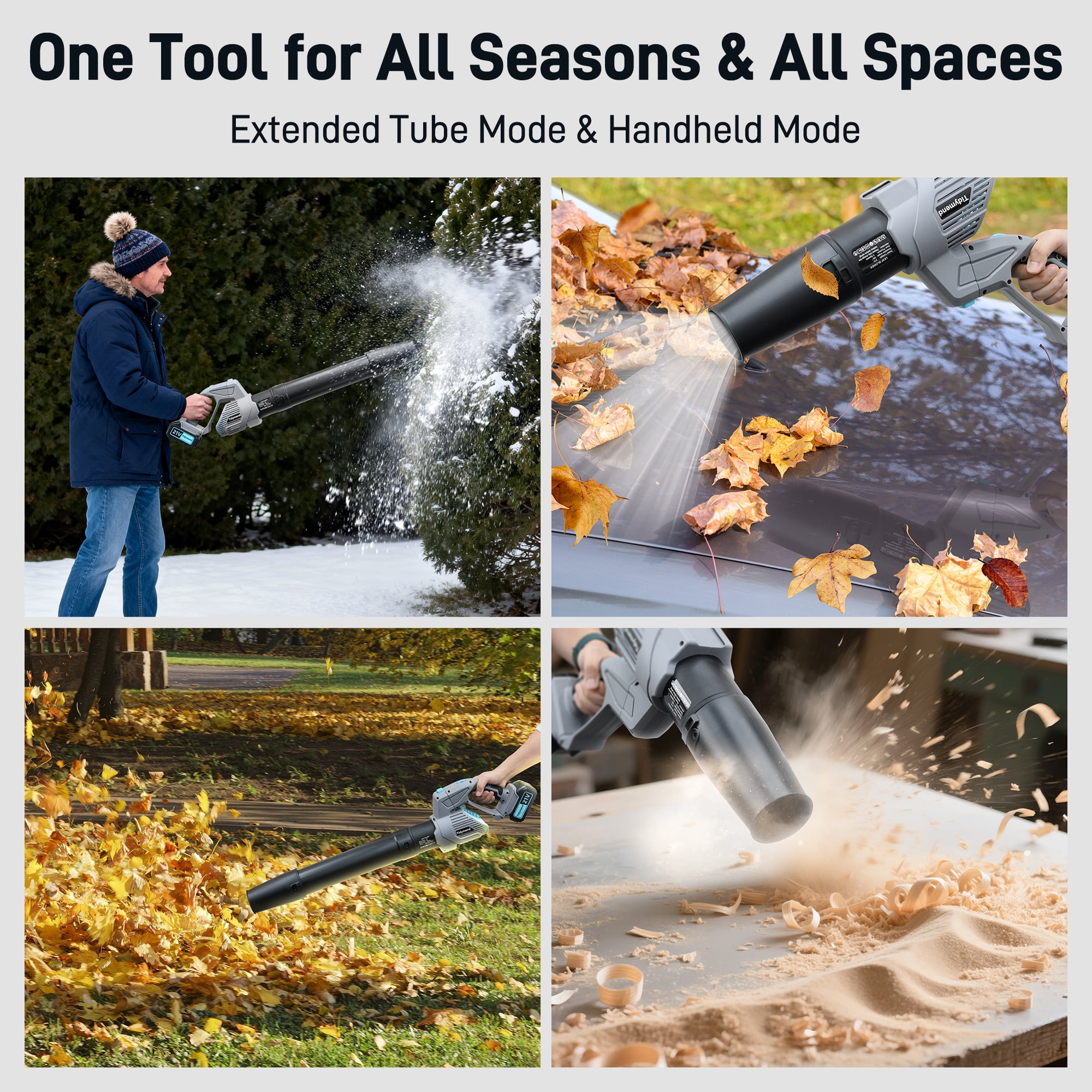 Sentryse Cordless Leaf Blower with Battery and Charger, 330 CFM, 2 x 4.0Ah Batteries, 5 Speeds, Powerful Leaf Blower for Lawn Care,  Yard, Patio