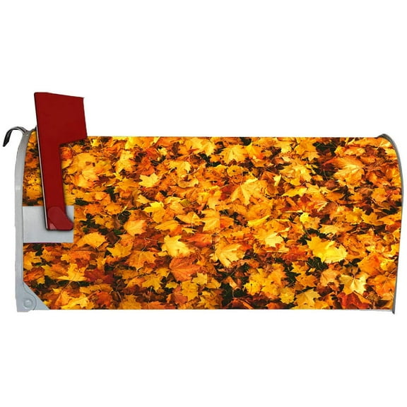 VWAQ Leaves Mailbox Covers Magnetic Fall Autumn Forest Decorative Mailbox Wraps - MBM35