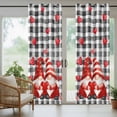 thumbnail image 5 of Outdoor Curtains for Patio Waterproof, Valentine's Day Outdoor Privacy Panels Grommet, Cute Gnomes Red Love Heart Vintage Plaid Blackout Outside Curtains for Porch/Cabana 54"x95", 2 Panels, 5 of 8