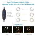 thumbnail image 4 of Amdohai 10.2" LED Ring Light 3200K-5500K Dimmable Desk Camera Lamp 3, 4 of 7