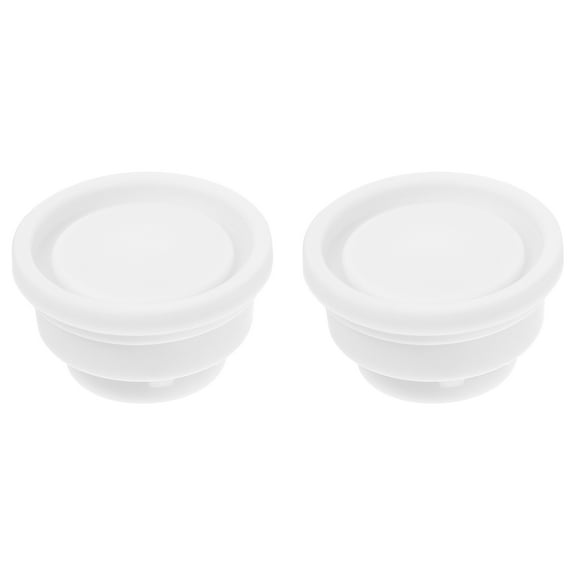 OUNONA  2 Pcs Rubber Stopper Plug Pool Net Inground Ladder Caps Weights White