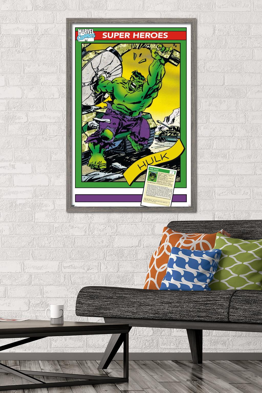 Marvel Trading Cards - Hulk Wall Poster, 22.375" x 34" Framed
