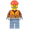 thumbnail image 3 of LEGO City: Airport Construction Worker Minifigure with Service Car, 3 of 5
