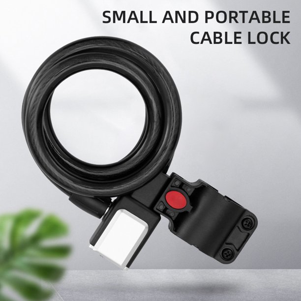 Candados de bobina de Cable para bicicleta de montaña Scooter Eléctrico Ehuebsd de combinación de seguridad para candado a prueba de óxido con 2 llaves
