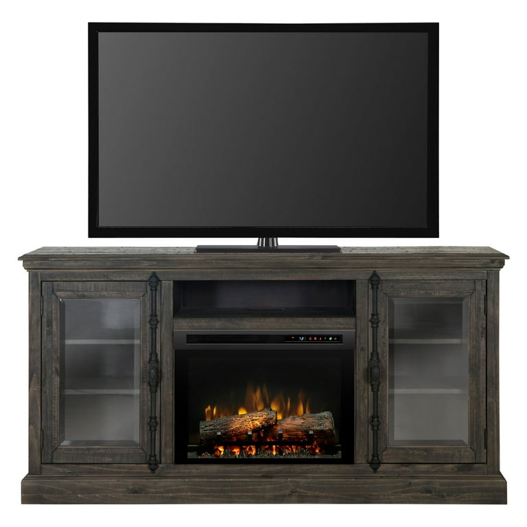 Dimplex Ashton Media Console Electric Fireplace With Logs, Weathered Grey -  Walmart.com