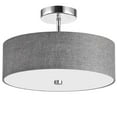 thumbnail image 4 of Dainolite - Everly - 3 Light Semi-Flush Mount-Polished Chrome Finish-Grey Shade, 4 of 4