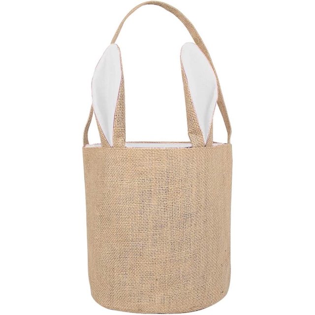 Descuento Cesta de huevos Conejo de vacaciones Conejo Impreso Lona Regalo Llevar huevos Bolsa de dulces - Bolsa de conejito, Conejo, Bolsa de almacenamiento de conejito (Blanco) JAMW Sencillez