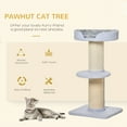 thumbnail image 4 of PawHut Cat Tree w/ Sisal Mat Scratching Post Cat Bed Cushion, 4 of 10
