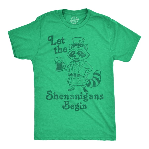 Mens Funny T Shirts Let The Shenanigans Begin Sarcastic St Patricks Day Tee For Men Graphic Tees