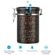 thumbnail image 4 of Contenedor de café grande hermético de acero inoxidable, recipiente de almacenamiento de cocina negro (negro, 1,8 l), 4 of 8
