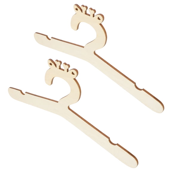 FOMIYES 2pcs Clothes Hanger for Home Beige Wood Hangers for Wardrobe Organization
