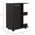 thumbnail image 2 of Drink Cart - 6 , Cabinet, 2 Shelves, Ebony Liquor Cabinet Bar With Shelves, 2 of 5
