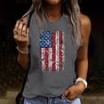 thumbnail image 2 of Lydpxz 4th of July Tank Tops for Women Plus Size Patriotic USA Flag Pattern Tees Elegant Sleeveless T Shirts Cami Breathable Crew Neck Tanks, 2 of 5