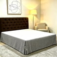 thumbnail image 4 of Lace Up Checkered Bed Skirt Dustproof Box Spring Cover with Apron Skirt, Plaid Bed Base Cover Protector for Bed Frame, 4 of 5