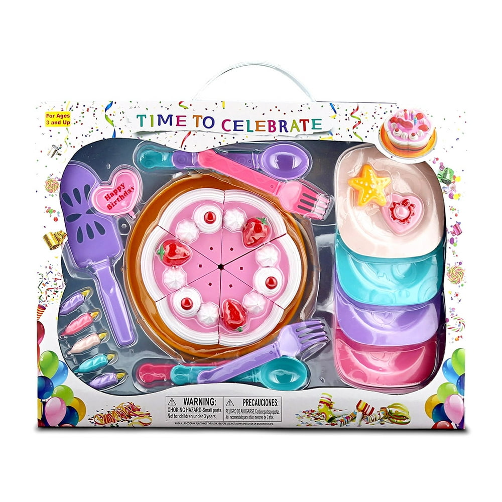 Kitchen Pretend Play Mozlly Time to Celebrate Happy Birthday Cake Play