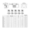 thumbnail image 2 of 100 Pcs M4×11 Flat Head Threaded Rivet Nut, Stainless Steel Thread Rivet Nuts, Threaded Inserts Assortment For Metal Plastic, 2 of 5