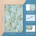 thumbnail image 2 of Spiral Journal Notebook,50 Sheets A5 College Ruled Notebook/Journal 3 Pcs for School Office Home - Small Green Leaves And Flowers, 2 of 7
