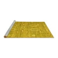 thumbnail image 2 of Ahgly Company Machine Washable Indoor Square Persian Yellow Traditional Area Rugs, 7' Square, 2 of 4