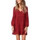 thumbnail image 2 of Vestido túnica de verano para mujer, cuello en V, informal, suelto, fluido, vestidos de cambio de columpio Ormromra WMZY-757-123, 2 of 5
