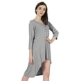 thumbnail image 3 of Inkmeso Solid Summer Casual Tunic Dress For Women's Short Mini Dresses With Button Placket, 3 of 7