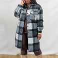 thumbnail image 2 of njshnmn Flannel Shirts for Women Plaid Jackets Button Down Long Sleeve Shirt, XL, 2 of 5