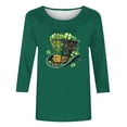 thumbnail image 5 of HongQid Saint Patrick's Day Shirts 3/4 Sleeve Women Funny Graphic Print Irish T Shirt Spring Summer Casual Crew Neck Tee Tops, 5 of 5
