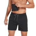 thumbnail image 7 of Men Cargo Pants Pockets Lightweight Beach Vacation Shorts Plain Drawstring Elastic Waist Athletic Shorts with Storage Bag, 7 of 7
